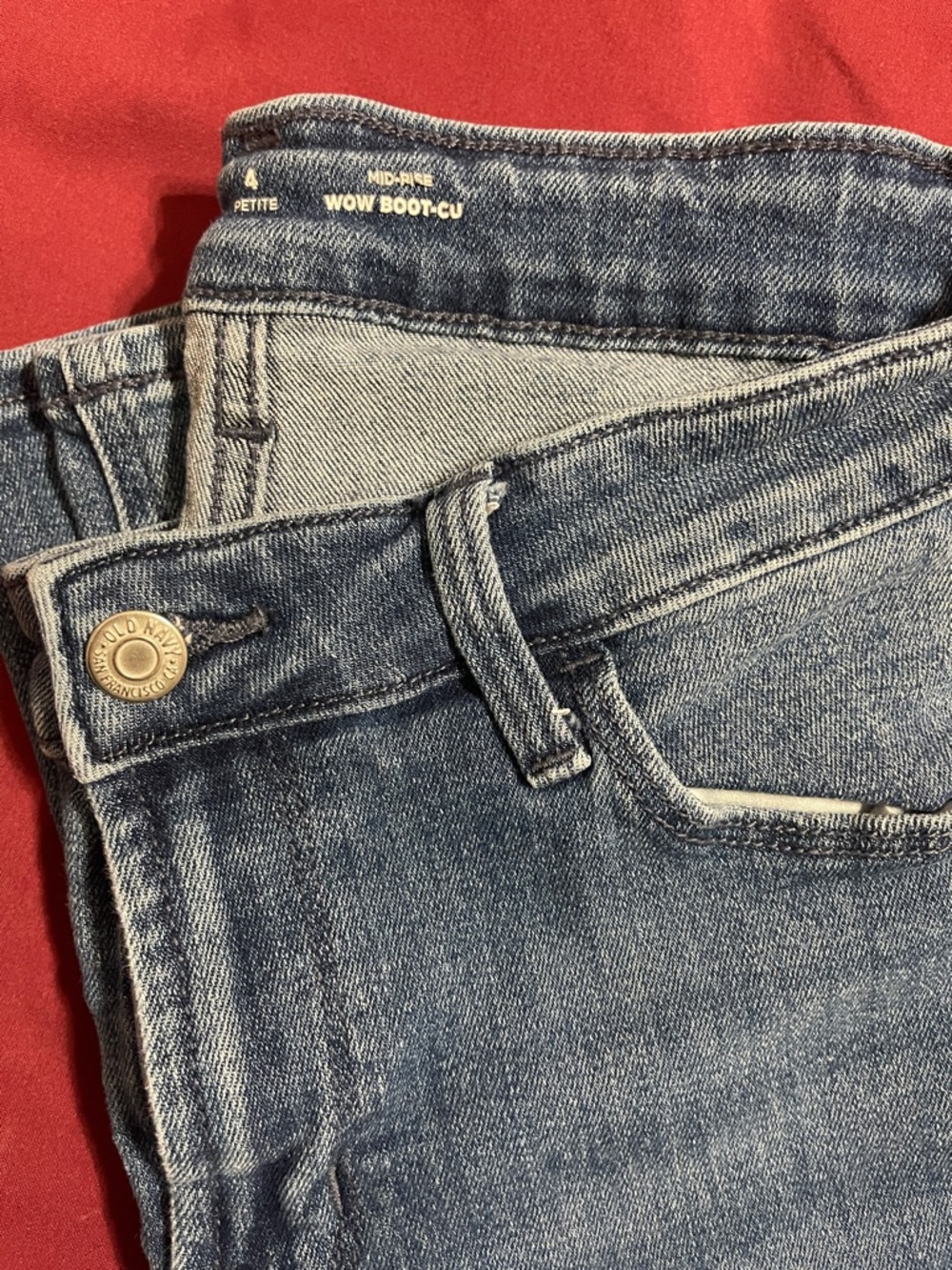 4Petite Old Navy Blue Boot-Cut Jeans - Mid-Rise Petite